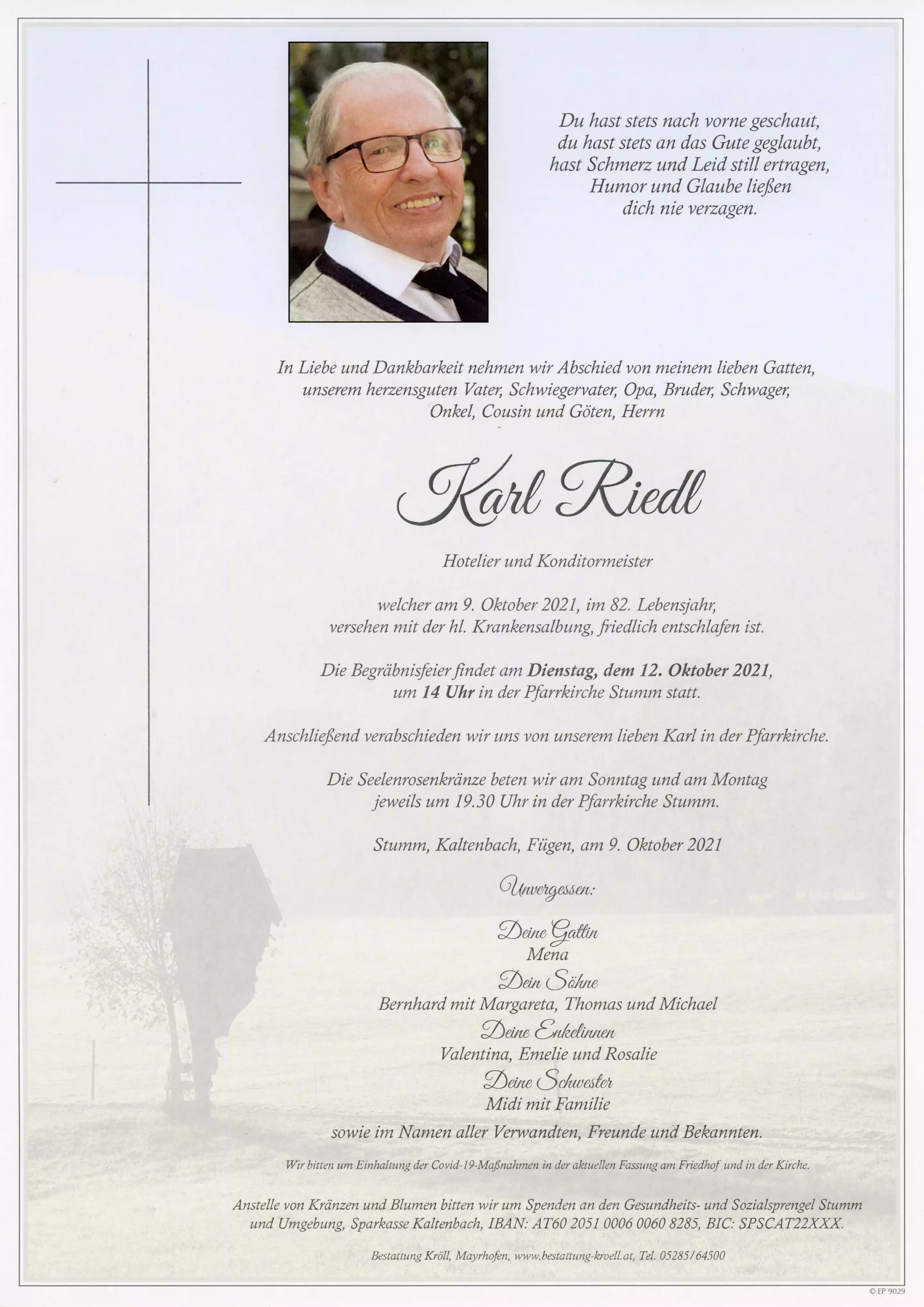 Parte von Karl Riedl